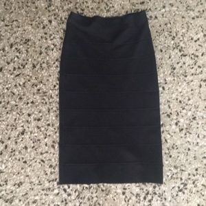 BCBG Black Pencil Bandage Skirt M
